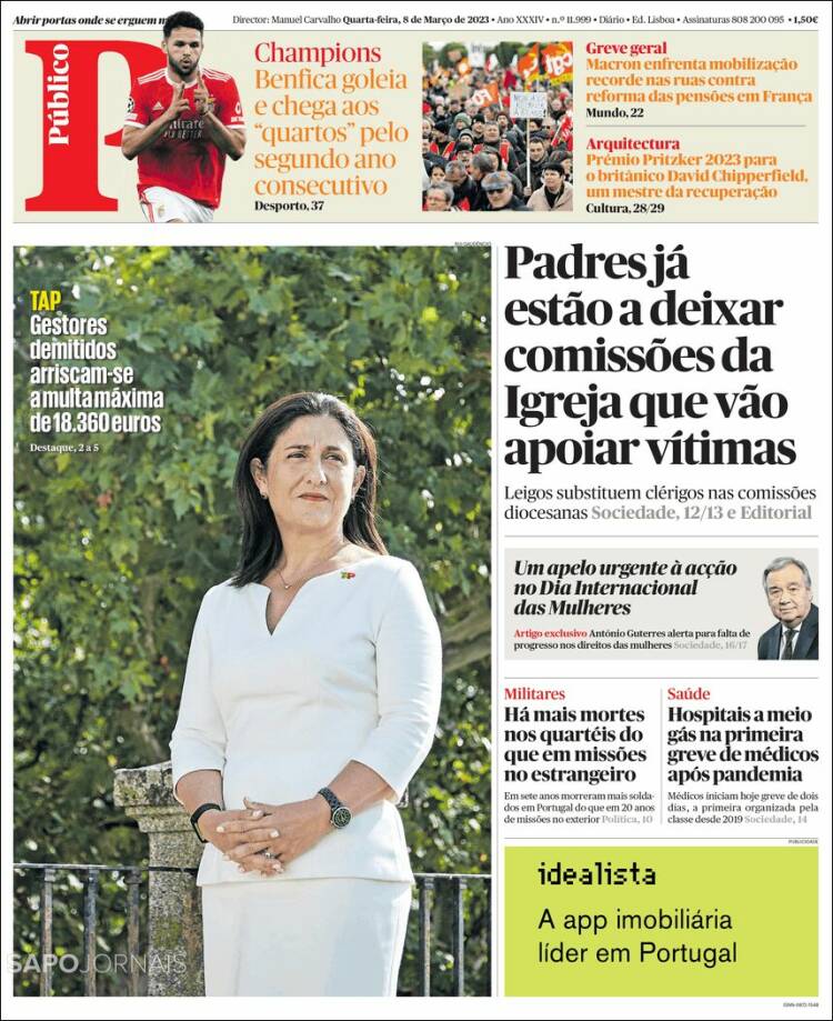 Portada de Público (Portugal)