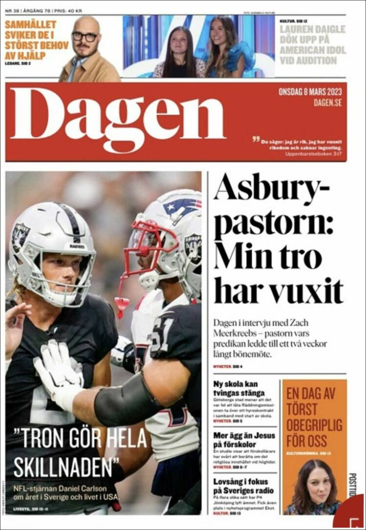 Portada de Dagen (Suecia)