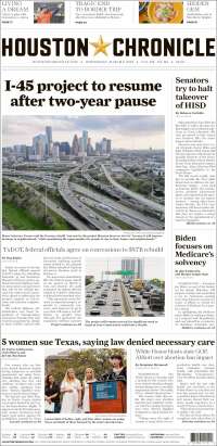 Portada de Houston Chronicle (USA)