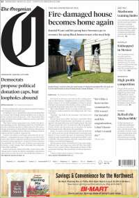 Portada de The Oregonian (USA)