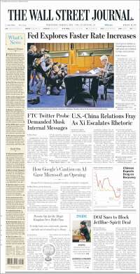 Portada de Wall Street Journal (USA)