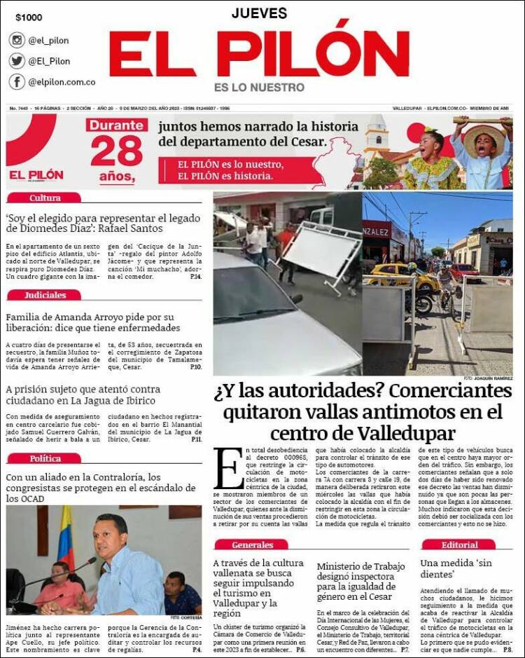 Portada de El Pilón (Colombia)