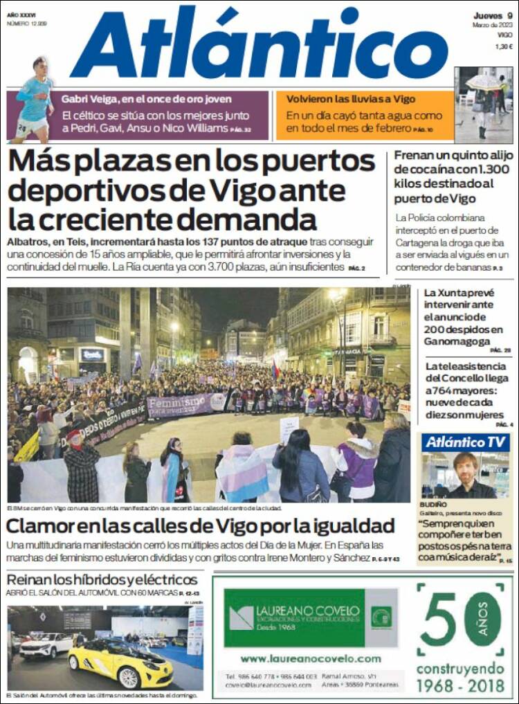 Portada de Atlántico Diario (España)