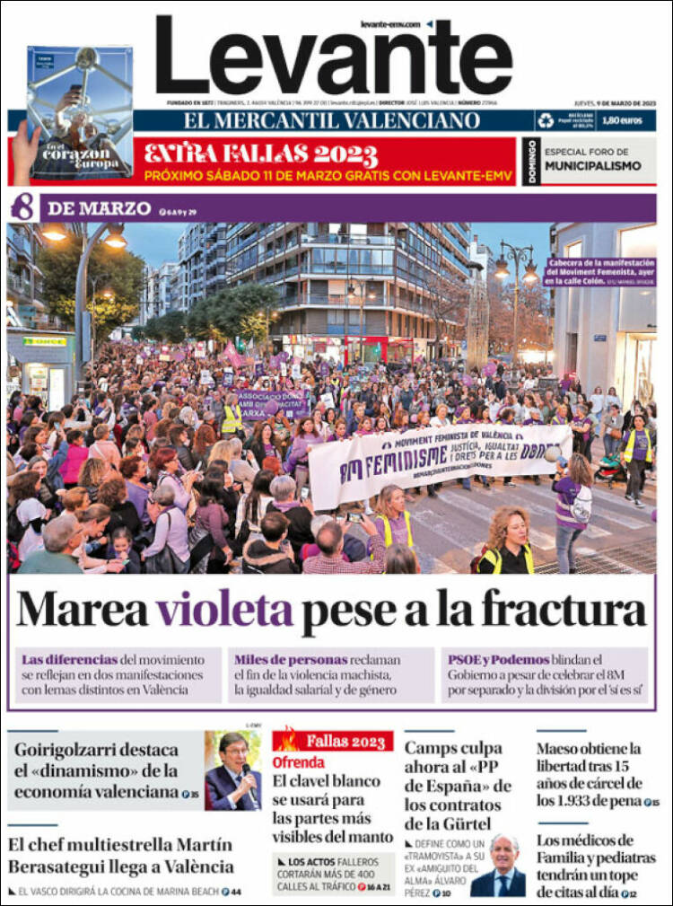 Portada de Levante (España)