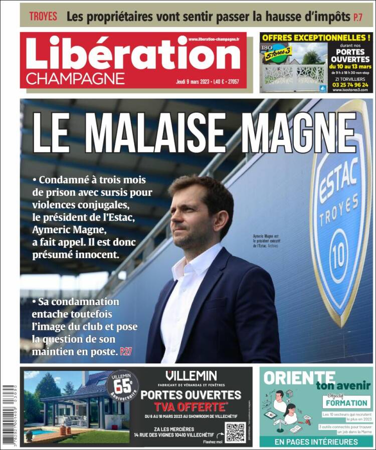 Portada de Libération Champagne (France)