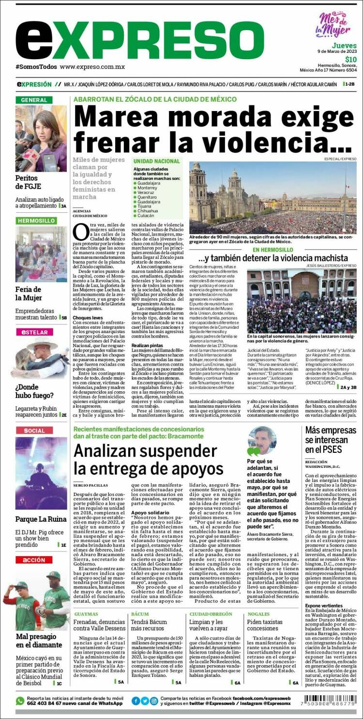 Portada de Expreso (Mexico)