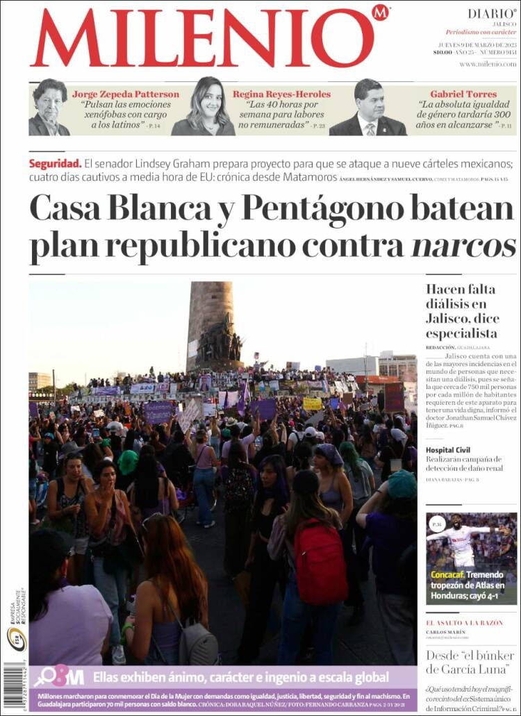 Portada de Milenio - Jalisco (Mexico)