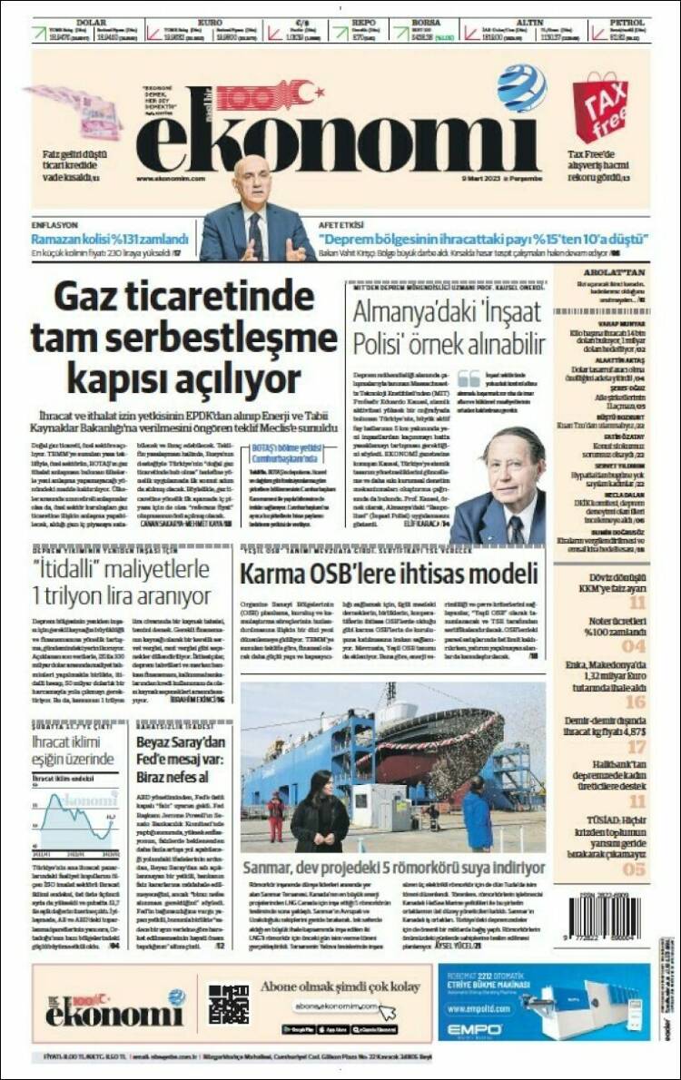 Portada de Dünya (Turqu&iacute;a)