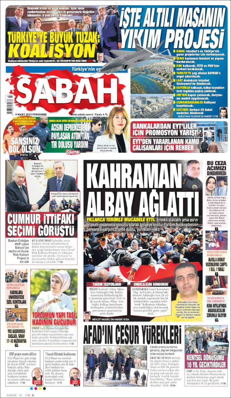 Portada de Sabah (Turqu&iacute;a)