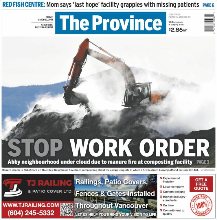 Portada de The Province (Canadá)