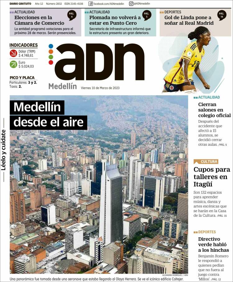 Portada de ADN - Medellín (Colombia)