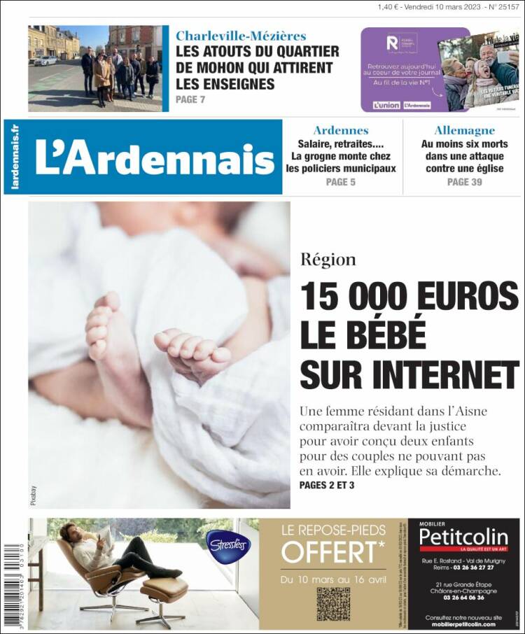Portada de L'Ardenais (Francia)