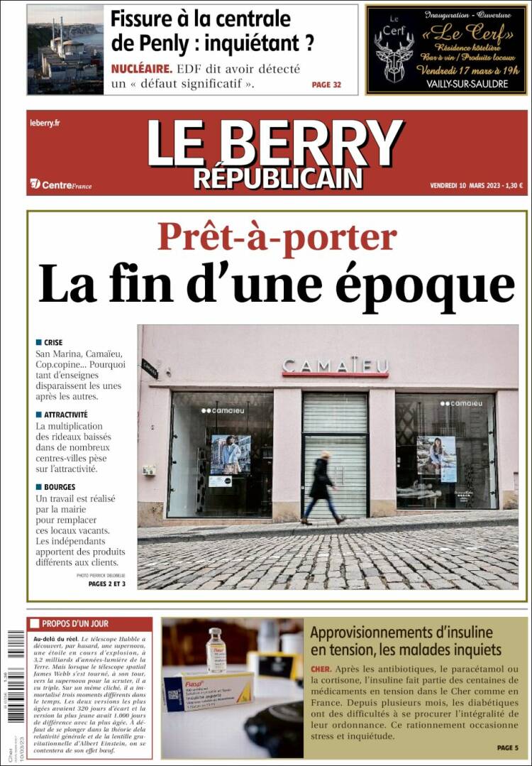 Portada de Berry Republicain (Francia)