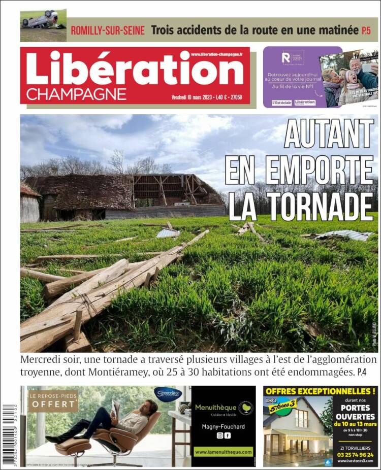 Portada de Libération Champagne (Francia)