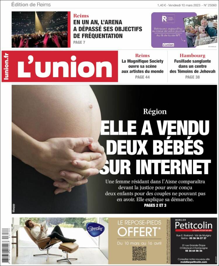 Portada de L'Union (Francia)