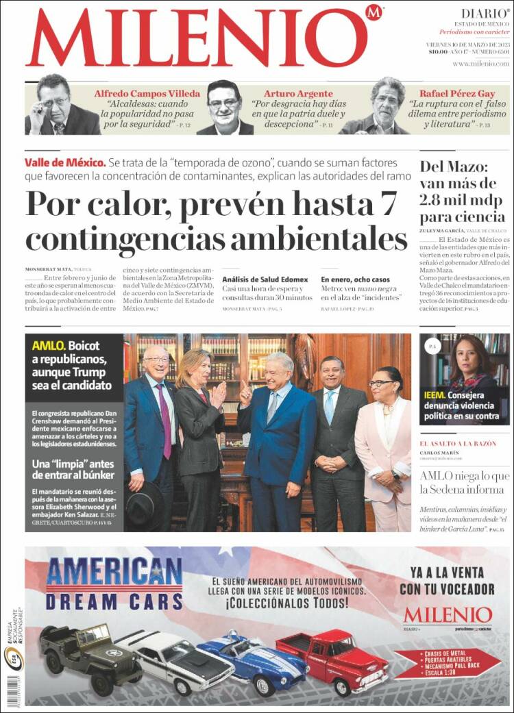 Portada de Milenio - Estado de México (M&eacute;xico)
