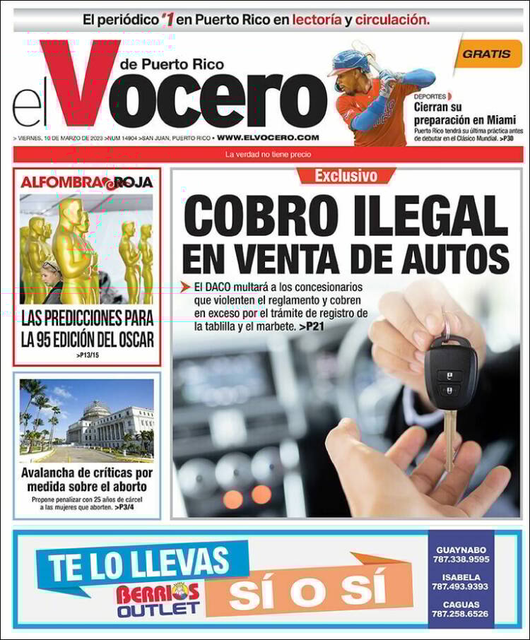 Portada de Vocero (Puerto Rico)