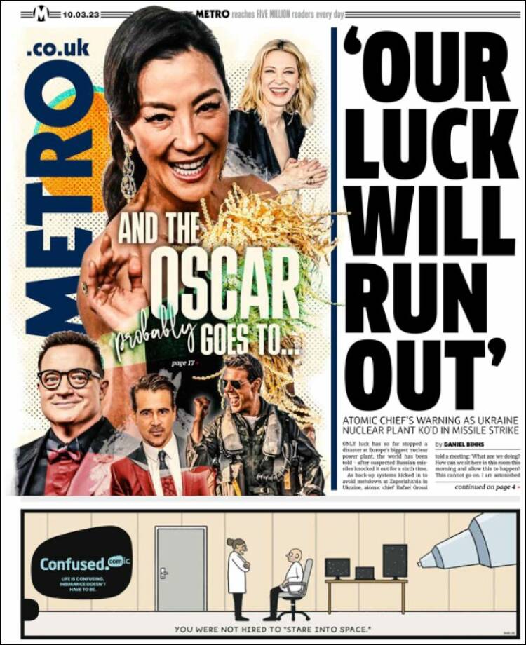 Portada de Metro (Reino Unido)