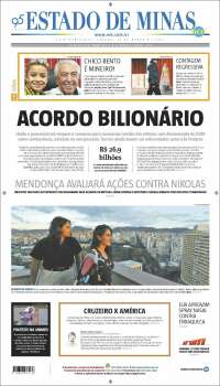 Portada de Jornal Estado de Minas (Brasil)