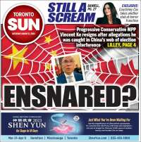 Portada de The Toronto Sun (Canadá)