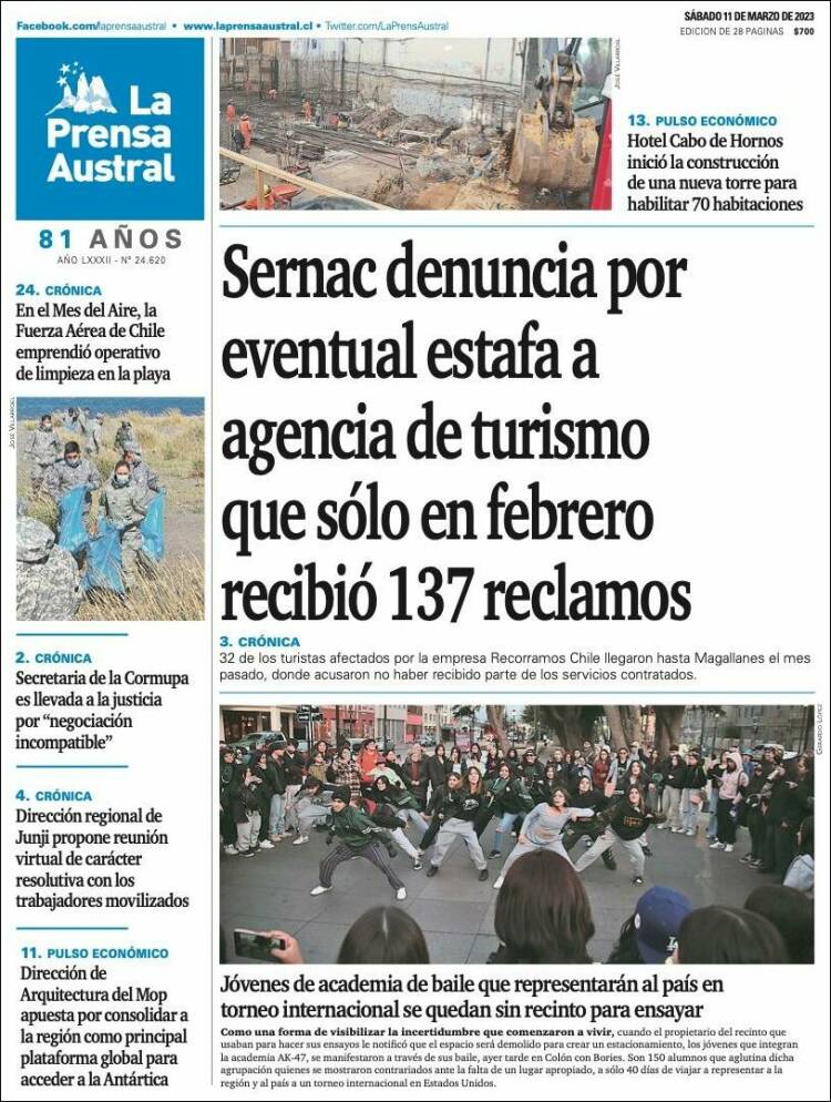 Portada de El Magallanes (Chile)