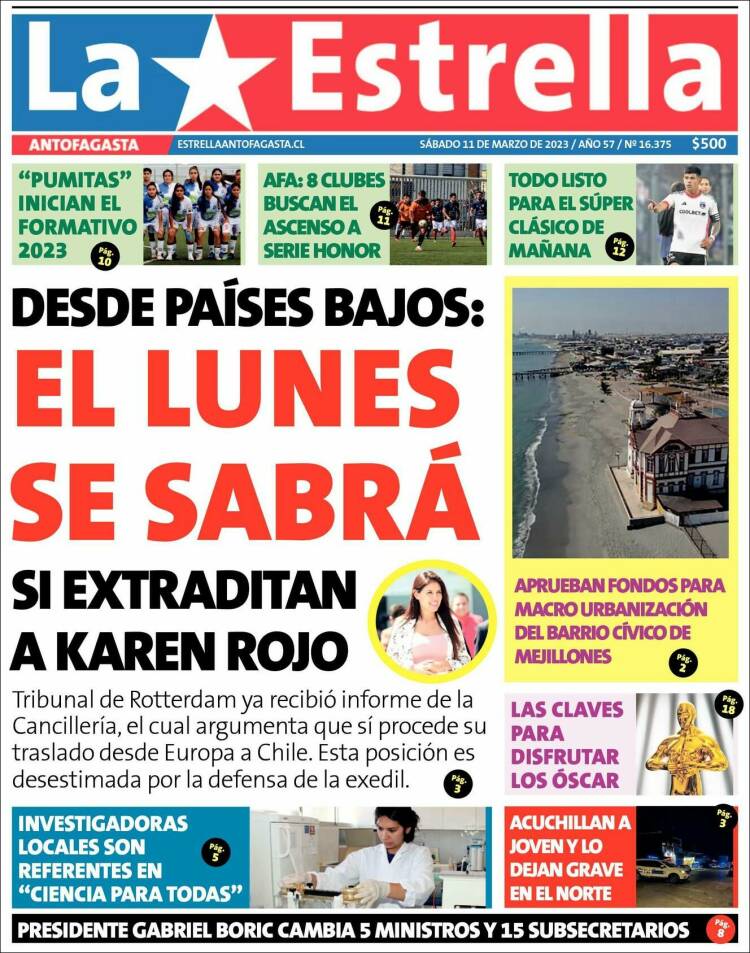 Portada de La Estrella del Norte (Chile)