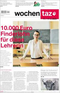 Portada de Die Tageszeitung (Alemania)