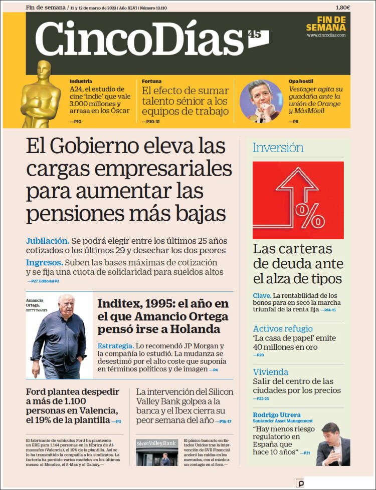 Portada de Cinco Días (Espa&ntilde;a)