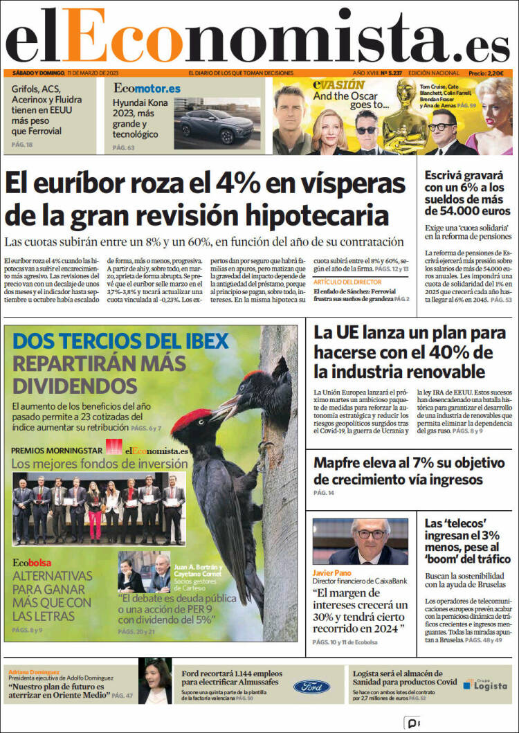 Portada de El Economista (Espa&ntilde;a)