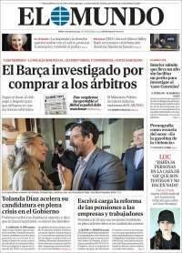 Portada de El Mundo (Espa&ntilde;a)