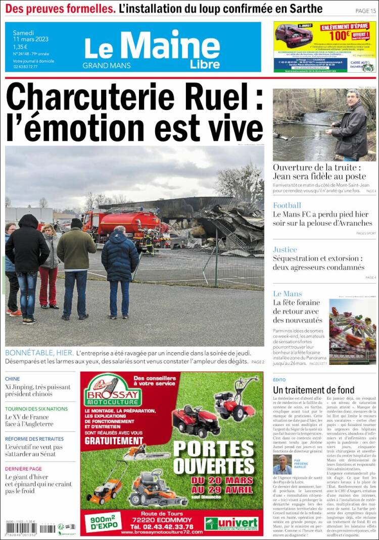 Portada de Le Maine Libre (Francia)