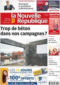 Portada de La Nouvelle Republique (Francia)