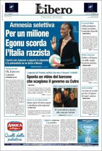Portada de Libero (Italia)