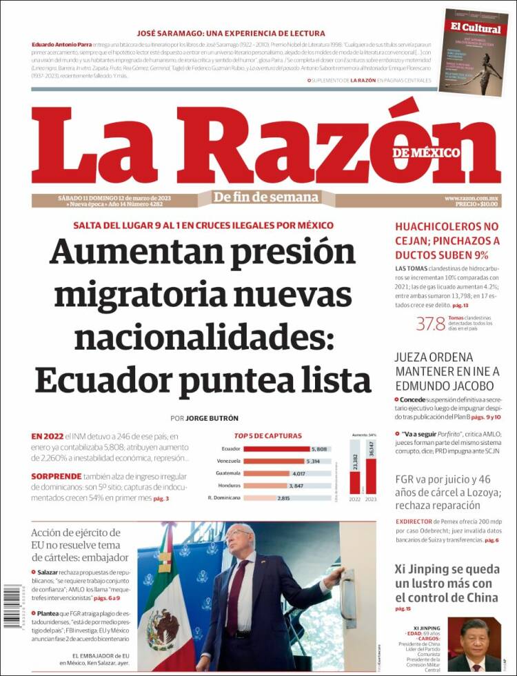 Portada de La Razón (México)