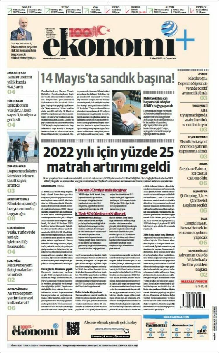 Portada de Dünya (Turqu&iacute;a)