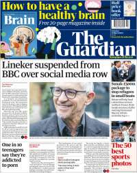 Portada de The Guardian (Reino Unido)