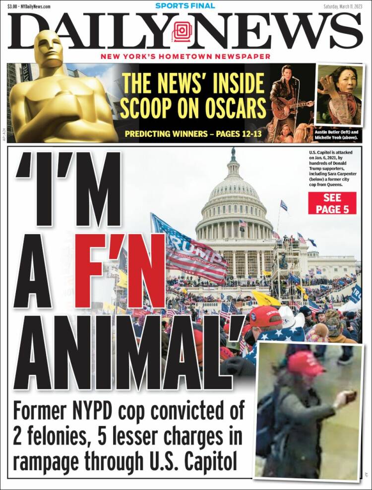 Portada de Daily News - New York (USA)