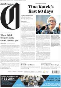 Portada de The Oregonian (USA)