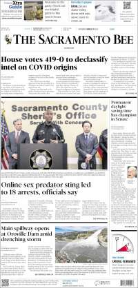 Portada de The Sacramento Bee (USA)