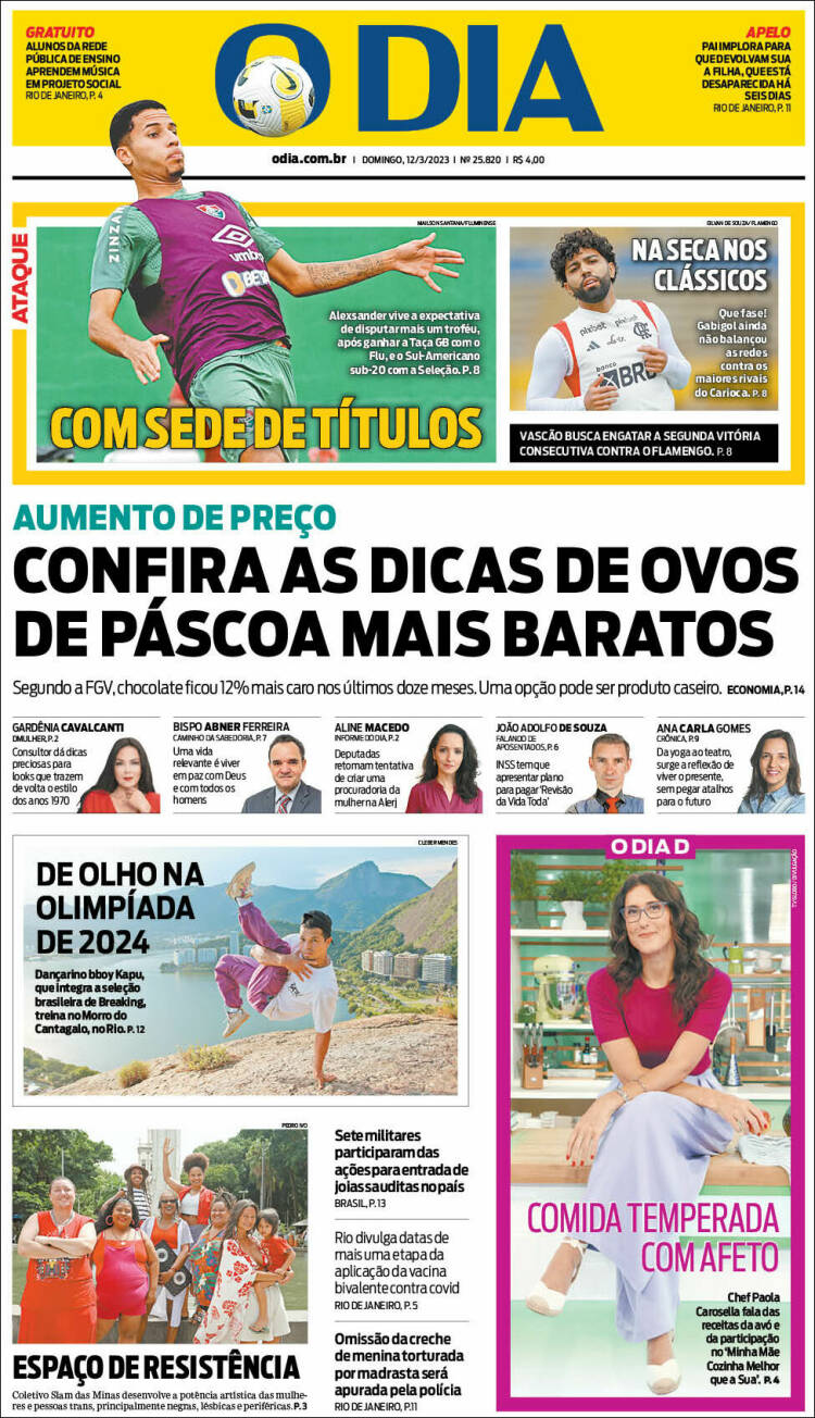 Portada de O Dia (Brasil)