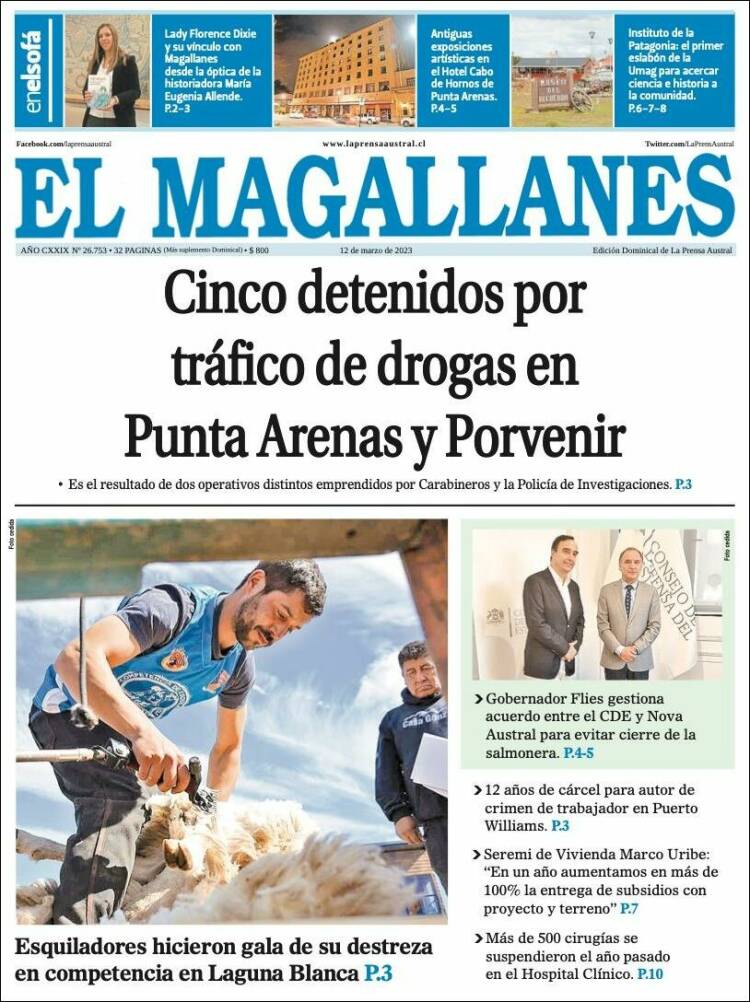Portada de El Magallanes (Chile)