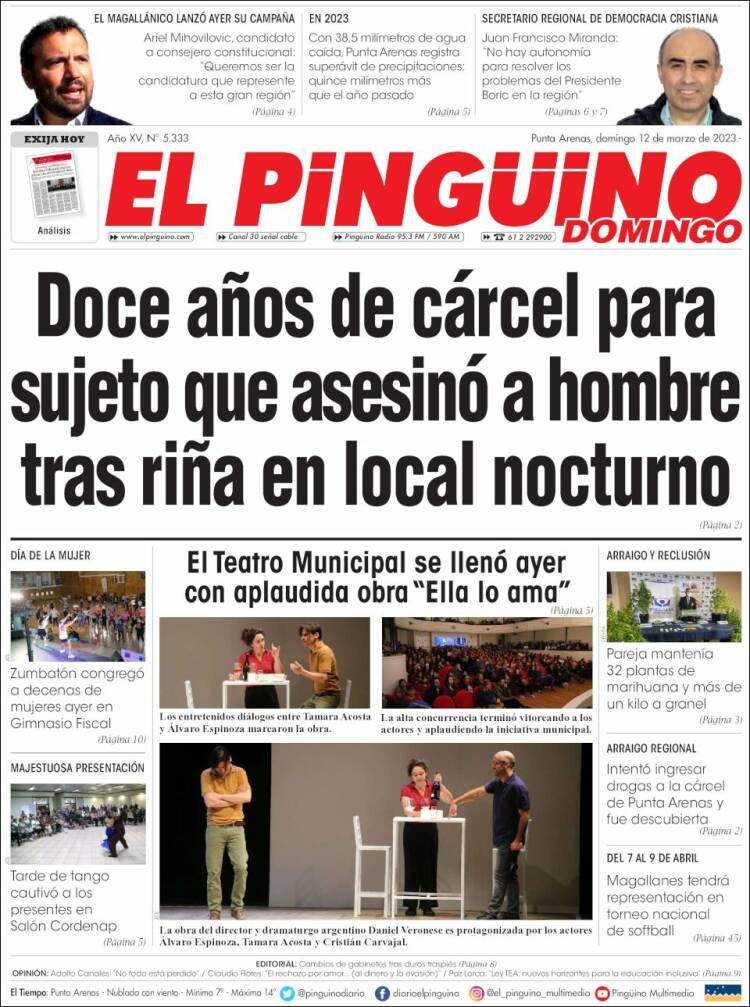 Portada de El Pingüino (Chile)