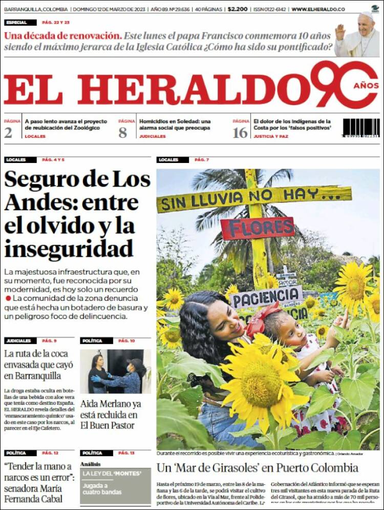 Portada de El Heraldo (Colombia)