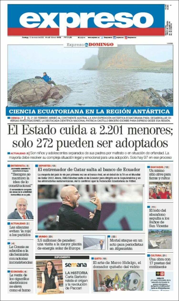 Portada de Expreso (Ecuador)