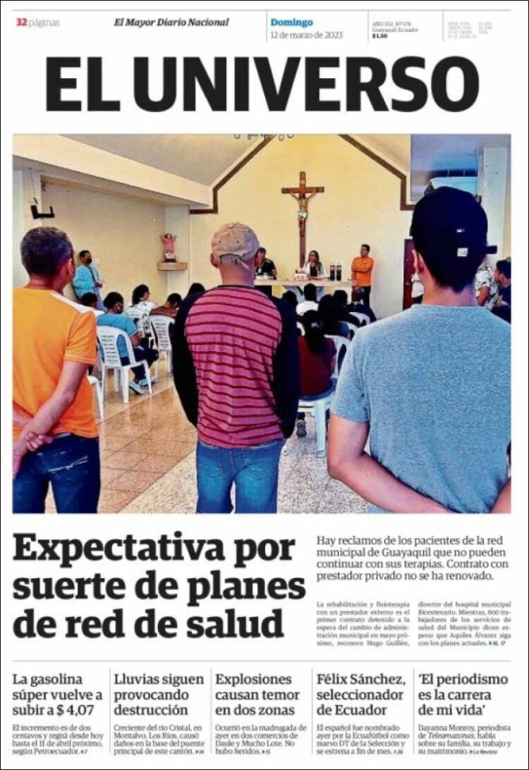 Portada de El Universo - Ecuador (Ecuador)