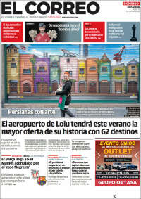 Portada de El Correo - Guipuzcoa (España)