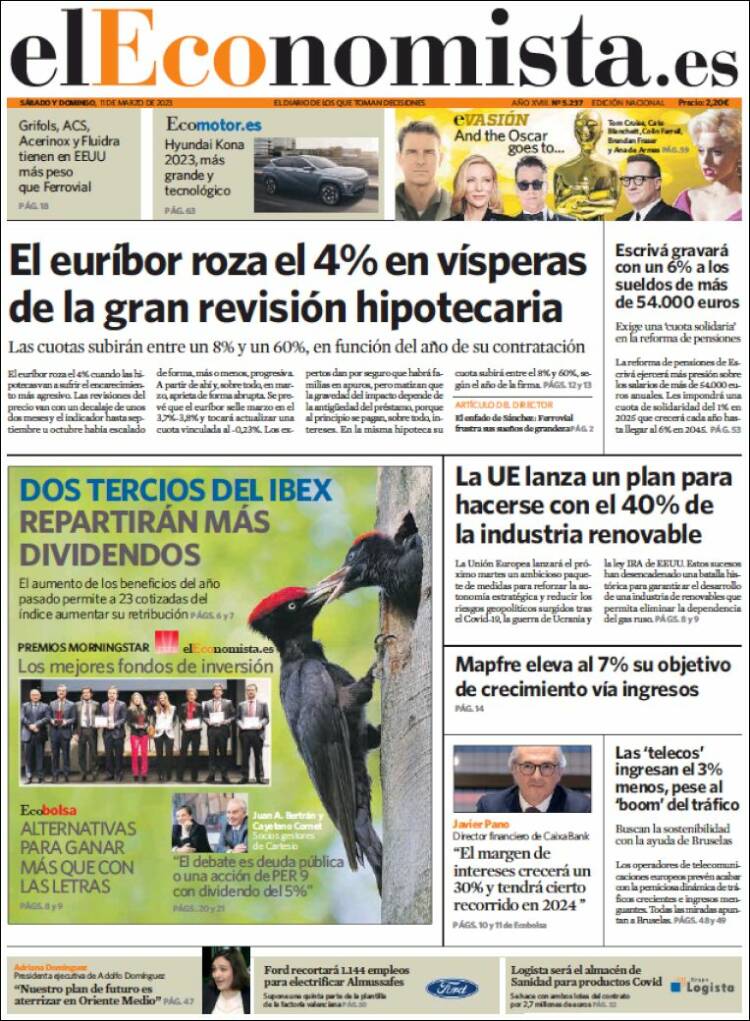 Portada de El Economista (España)