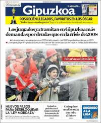 Portada de Noticias de Gipuzkoa (España)