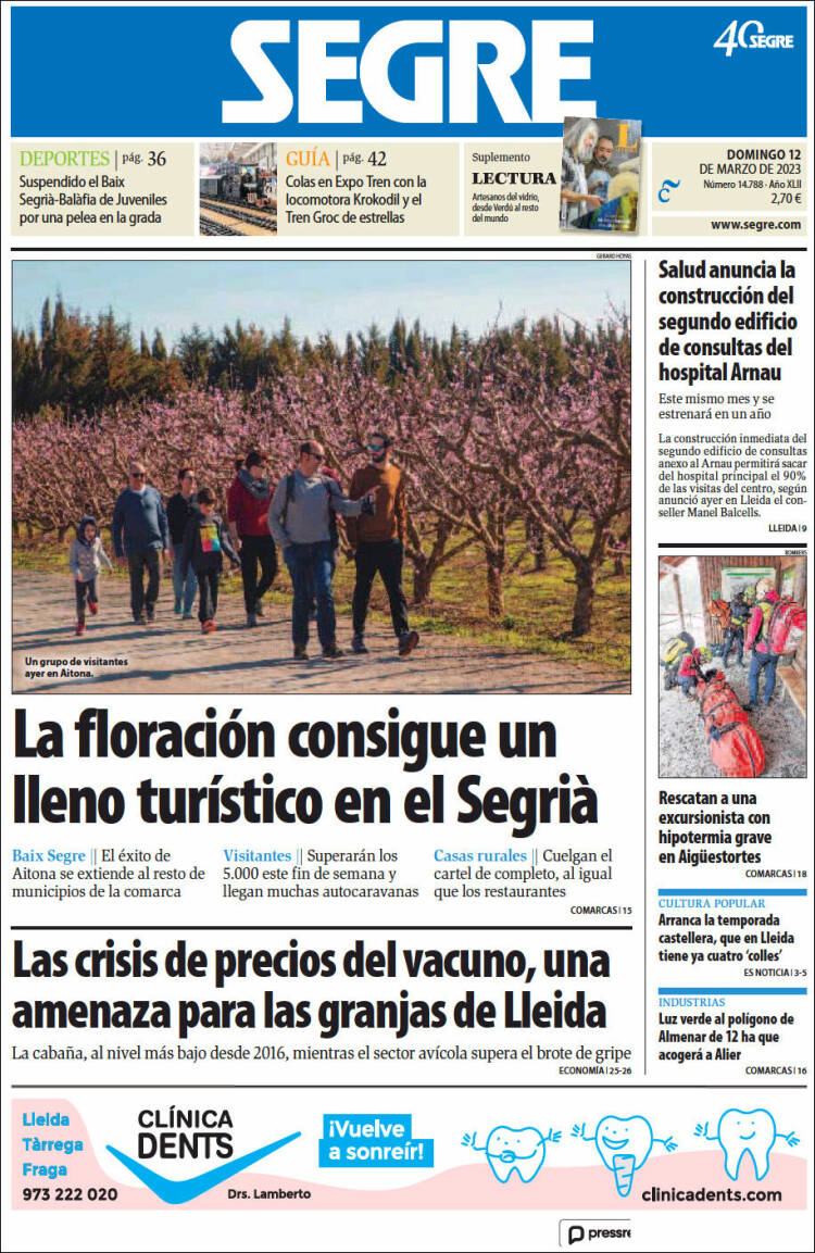 Portada de Segre  (España)