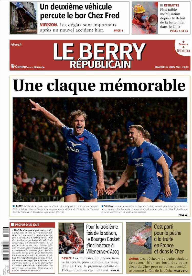 Portada de Berry Republicain (Francia)